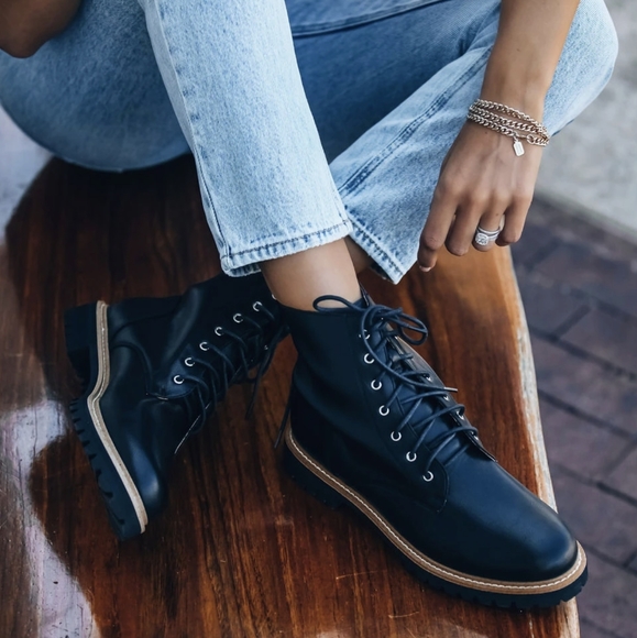 Vici Shoes - {Vici} Brand New Brycen Faux Leather Lace Up Boots